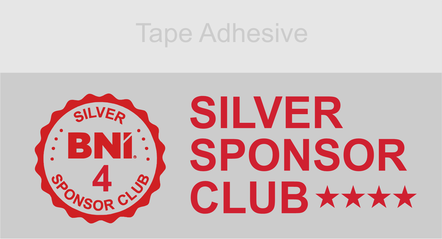 Silver and Red Sponor Ribbon Club 4 Sponsor