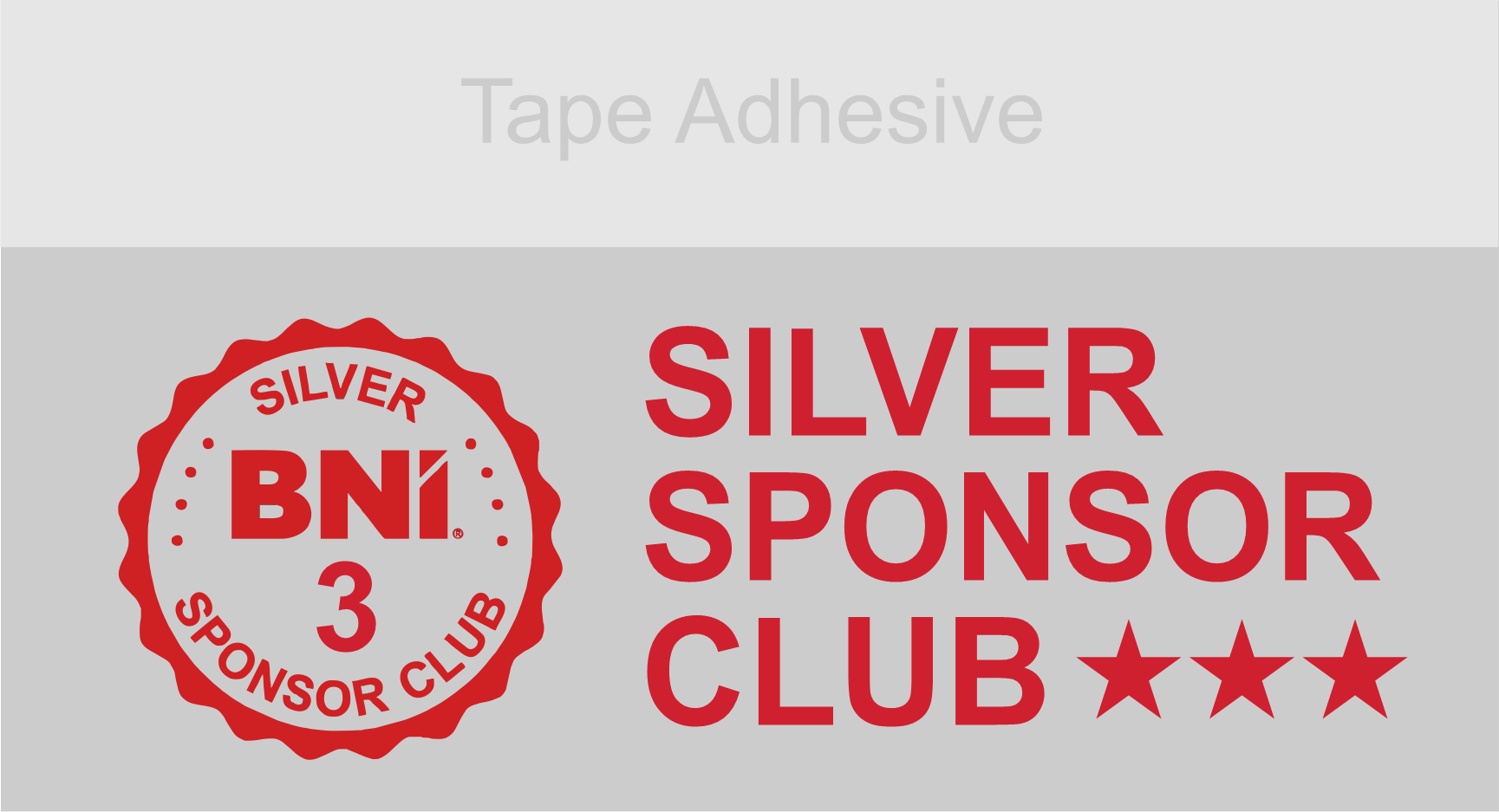 Silver and Red Sponor Ribbon Club 3 Sponsor