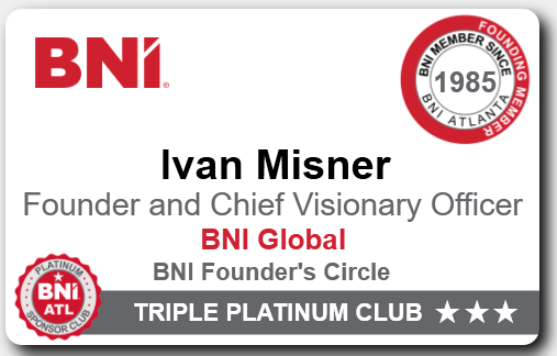 Ivan Misner BNI Atlanta Name Badge